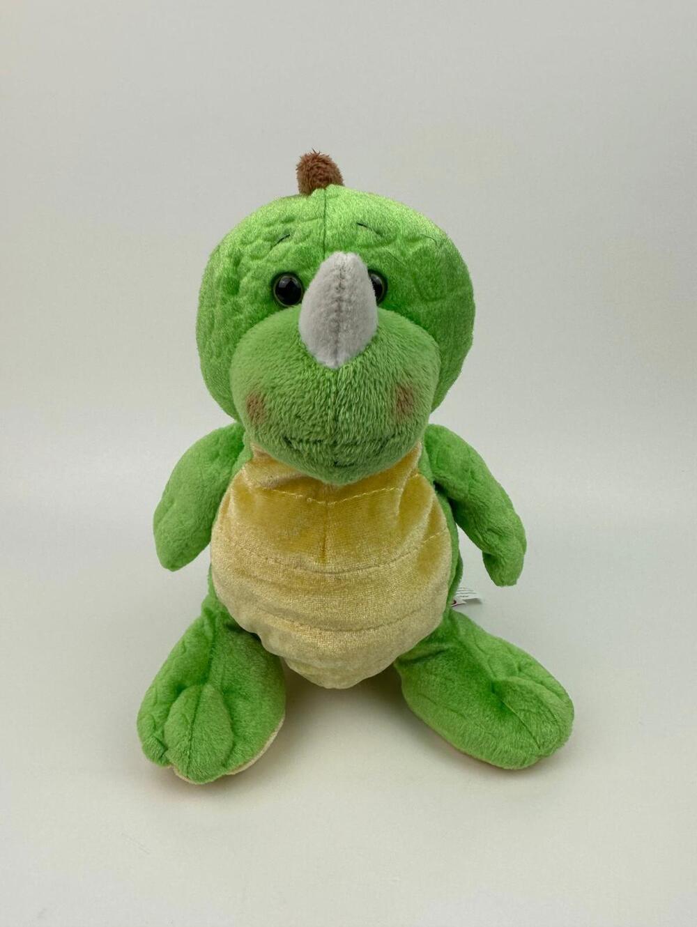 Adorable Vintage Webkinz Key Lime Dino Plush with No Tag, Ganz Plush (10 inch)